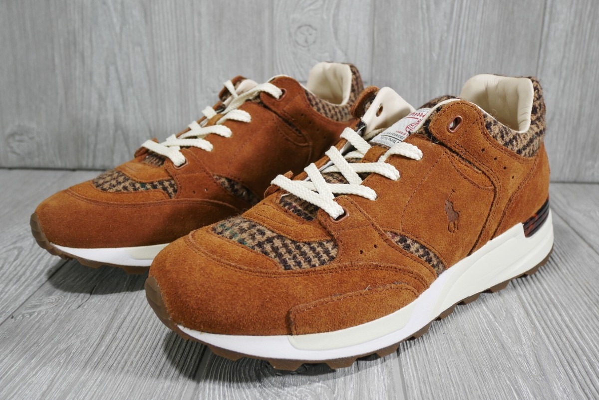 Polo Ralph Lauren X Harris Tweed Suede Brown Men display picture 3