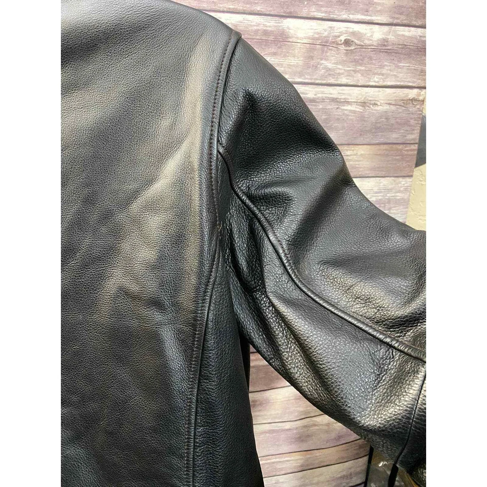 VTG Sonoma Men’s Black Leather Jacket Sz Medium Heavy Duty But Very Soft - Image 4 of 4