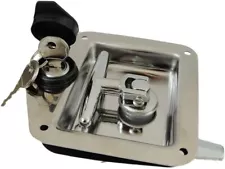 T handle latch Rv Truck Door Tool Box Lock Replacement with Keys Gasket Stain...