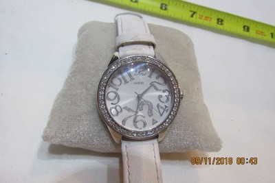 guess watch white strap