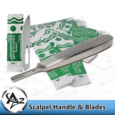 Scalpel Blades #60 20 Pcs and Handle #8 Surgical Dental ENT Inst German Grade