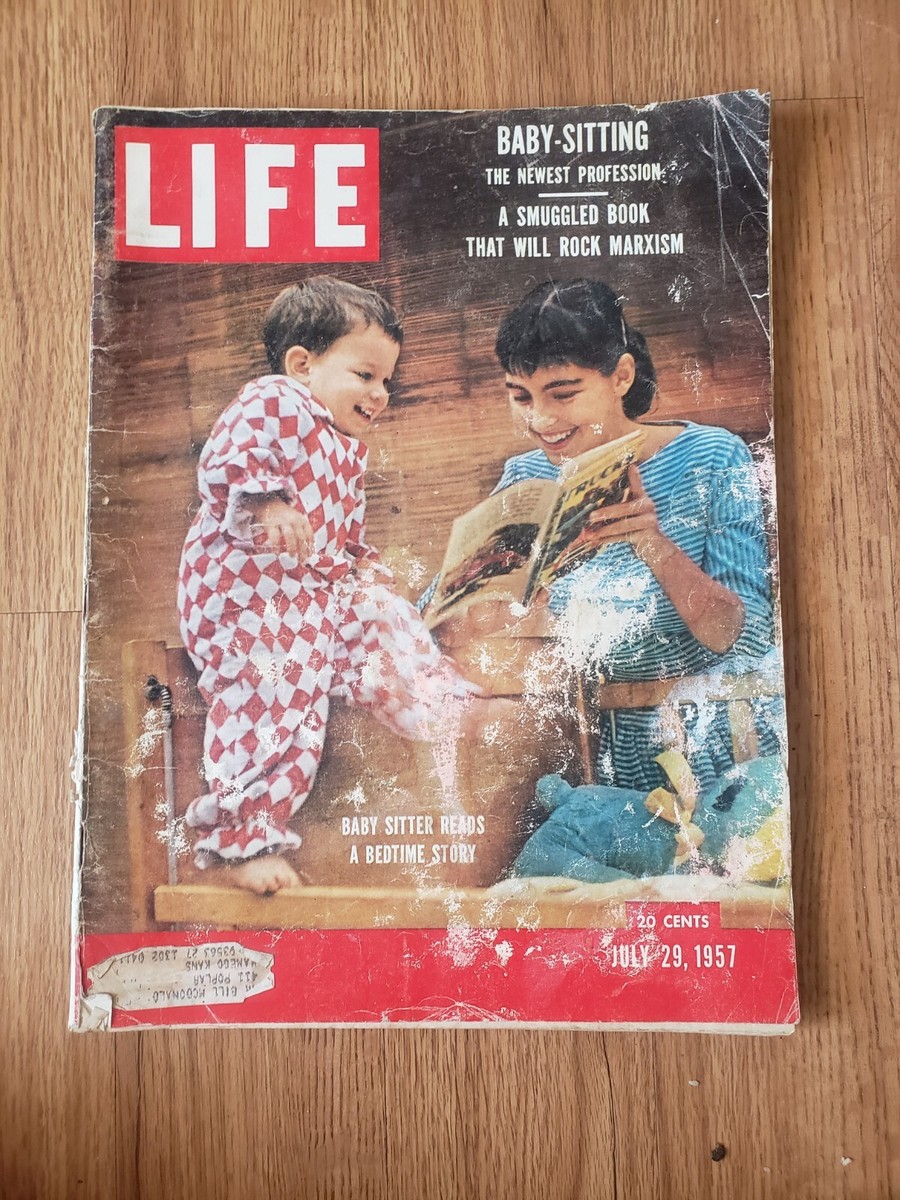 Life Magazine July 29,1957 BABYSITTING Vintage Advertising