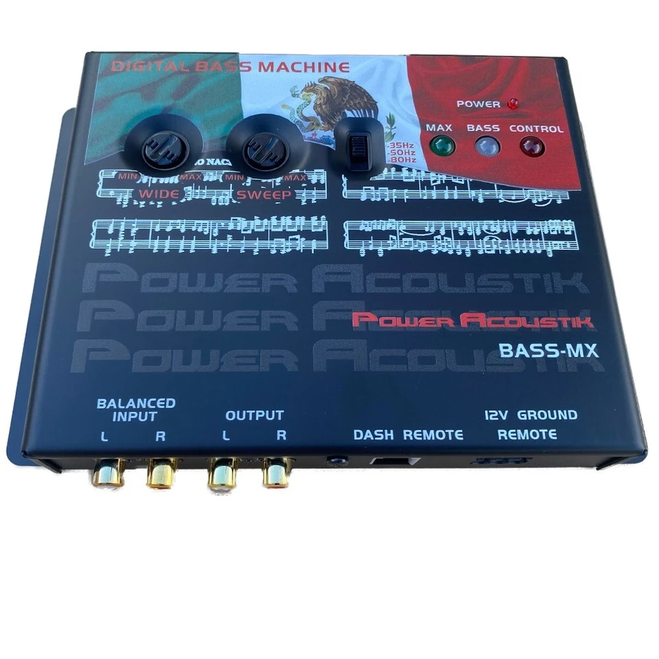 Power Acoustik Bass-MX Mexico Flag Digital Bass Restoration Car Audio Processor - Image 3 of 4
