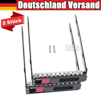 2Stück 3,5 Zoll LFF SAS/SATA Festplatten Caddy 774026-001 für HP Proliant Gen 10