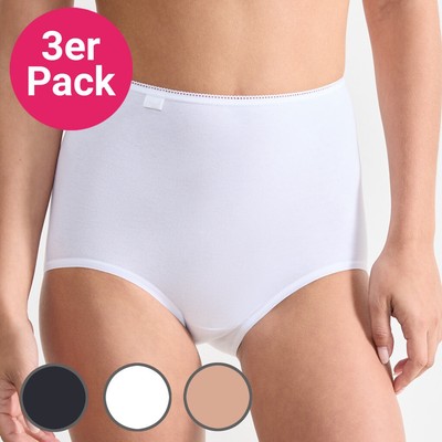Sloggi 24/7 Cotton Maxi Slip 3er Pack, Baumwolle, weiss, schwarz, haut, 38 - 54