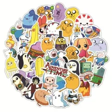 Adventure Time Stickers Cartoon Network Fantasy Finn Movie Decal Pack Lot 50pc