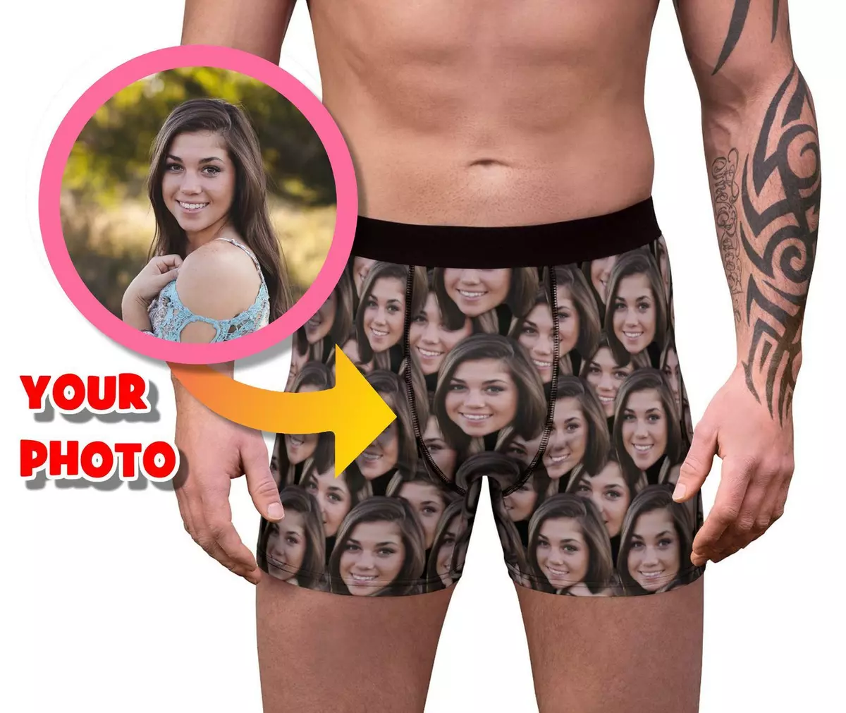 My Face on Custom Underwear Personalized Men s Boxers with Face