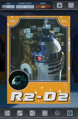 Star Wars Card Trader - Digital RotJ Throwback Orange Epic R2-D2 26cc