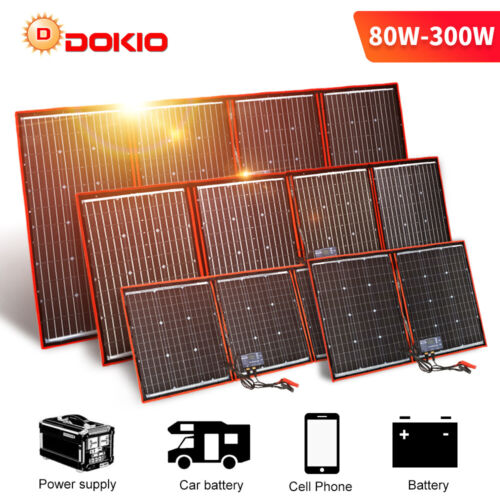 Dokio 100w 200w 300w Panel Solar Portátil para Batería de Coche/Caravana/Camping - Imagen 1 de 17