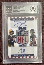 Trevor Lawrence Jordan Love NFL Shield Auto Custom Card Beckett Authentic Auto