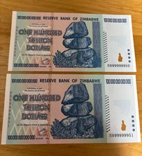 Zimbabwe 100 Trillion Dollar , 2 PCS – Cheapest in the market, limited Quantity