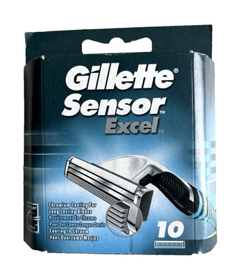 Gillette Sensor Excel Rasierklingen - 10er Pack, Doppelklingen-Rasur, OVP