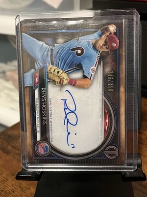 Topps 2020 Tribute Autographs Rhys Hoskins Phillies TA-RHO Blue Auto /150
