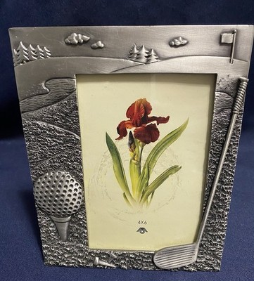 Lawrence Frames Decorative Silver Played Golf Themed 4x6 Picture Frame
