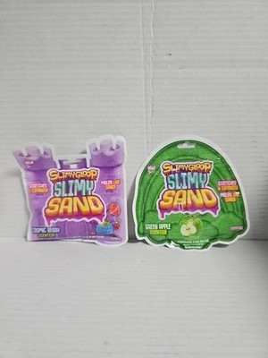 Slimygloop  Scented Slimy Sand  2oz. 2-PACK. Green Apple and Cosmic Berry 