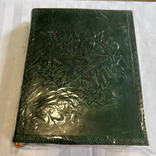 EARTH PENTAGRAM LEATHER JOURNAL DIARY BLANK BOOK NOTEBOOK WRITING JOURNAL