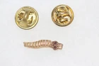WWII US ARMY AIR FORCE USAAF / RAF GILT METAL CATERPILLAR CLUB BADGE SUPER COPY