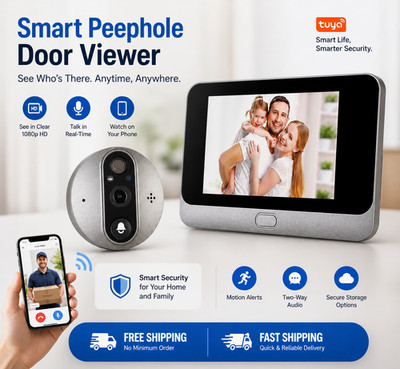 AUSHA, WiFi Wireless Video Doorbell Camera, HD Display,  PIR Motion, Smart App