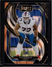 2024 Panini Select #152 Dion Dawkins Black & Gold Prizm Shock