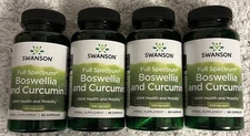 240 Caps Swanson Full Spectrum Boswellia and Curcumin 4X60 Ct Joint liver Health