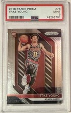 2018-19 Panini Prizm TRAE YOUNG Rookie Card #78 Atlanta Hawks PSA 9. rookie card picture