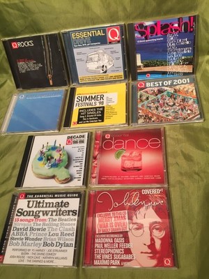 10 x Q MAGAZINE CDs 1996-2005 JOB LOT