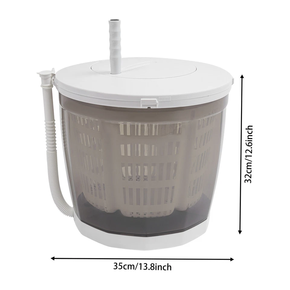 2 in 1 Hand Operated Washing Machine Spin Dryer Manual Clothes Washer For Travel - Image 4 of 4
