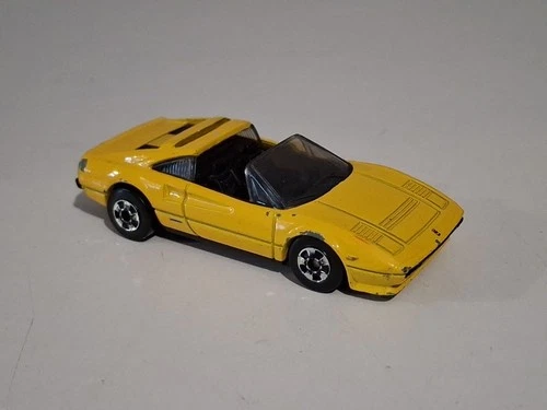 VINTAGE HOT WHEELS FERRARI 308 GTS Yellow Convertible Diecast Model Toy Car