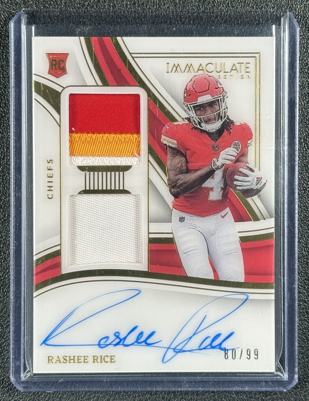 Rashee Rice Panini Immaculate Collection Immaculate Signature Patches Rookie #SPRRI Base