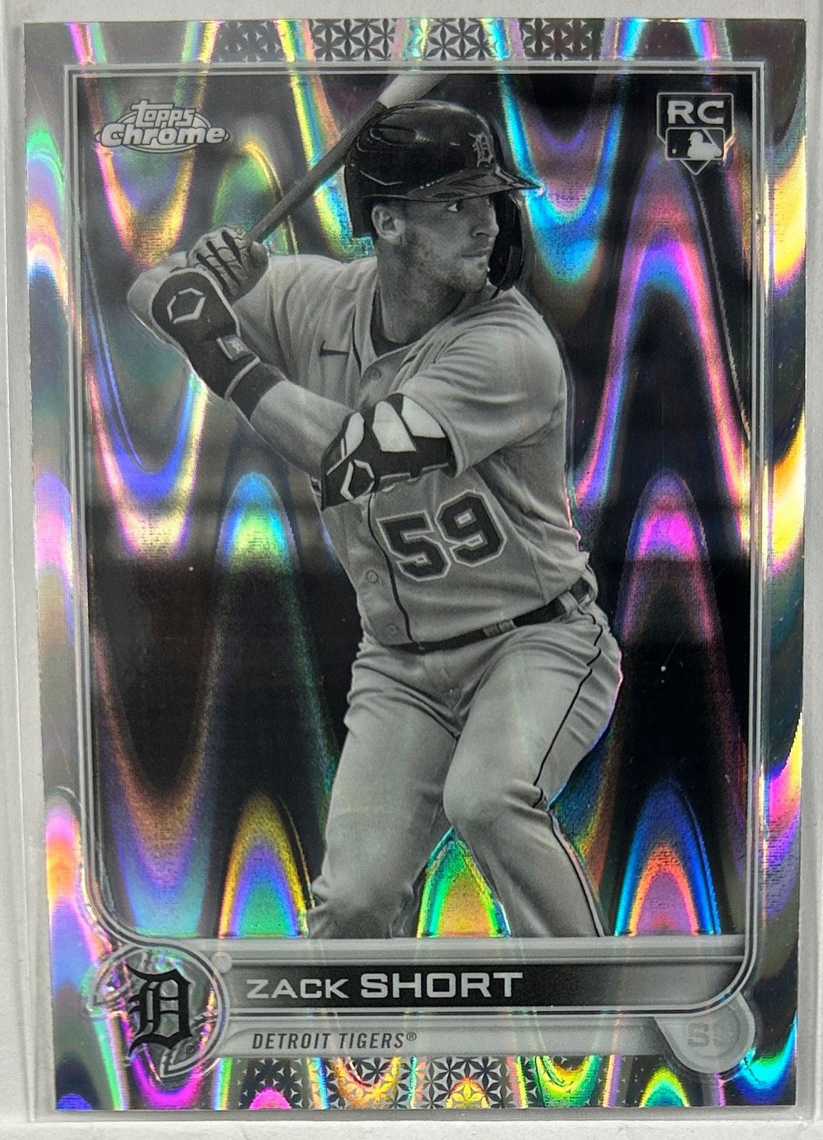2022 Topps Chrome Sonic #86 Zack Short Black & White RayWave