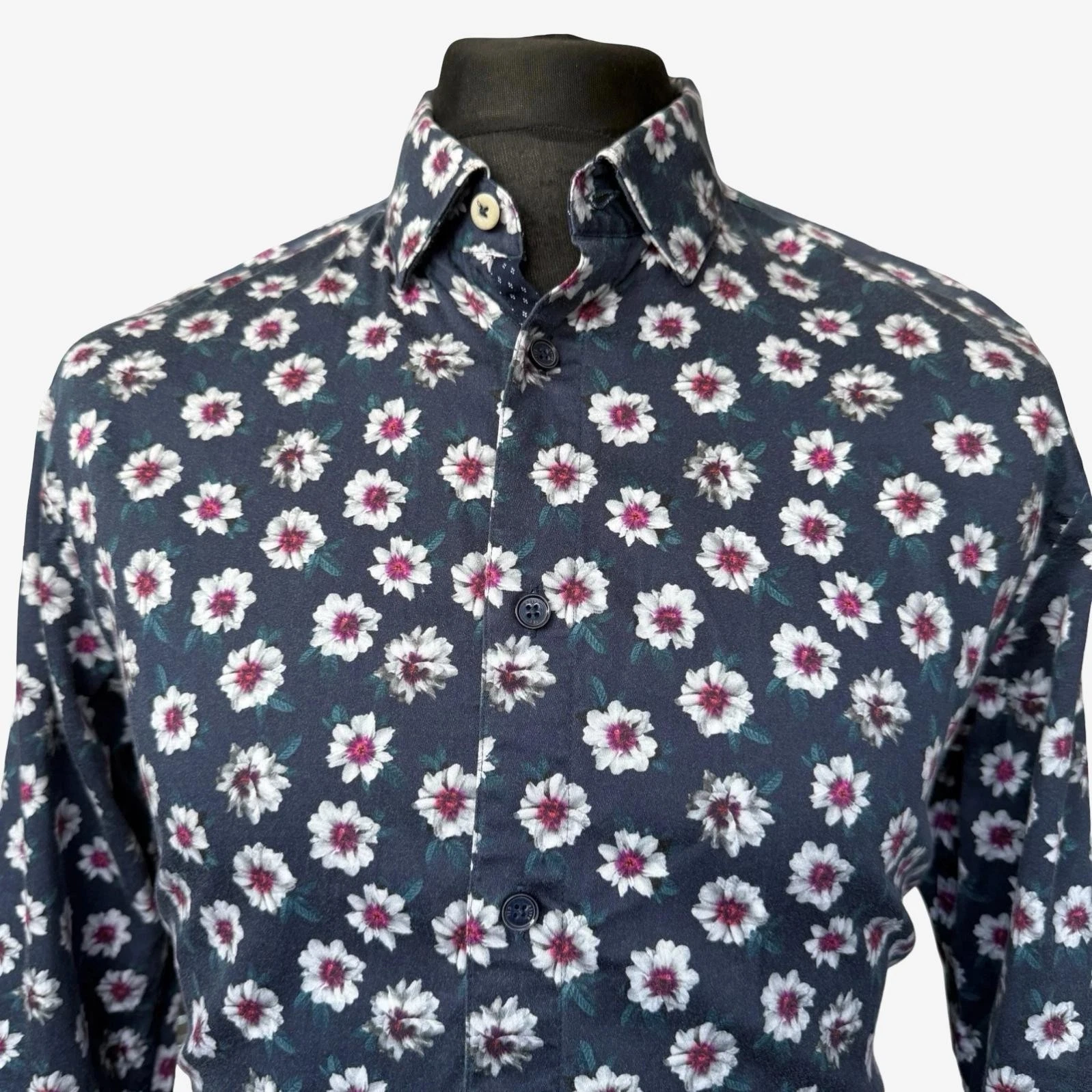 TED BAKER Mens Shirt Size 4 Fits as L 40" Chest Long Sleeve Blue Floral Print
Opens in a new window