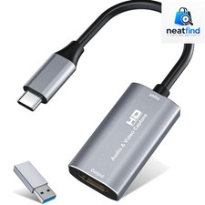 Video Capture Card, 4K .0 HDMI to USB C, 1080P60FPS HDMI Capture Card for Str...