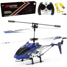 3.5 Channel Mini RC Helicopter with Gyro - Cheerwing S107/S107G - Blue