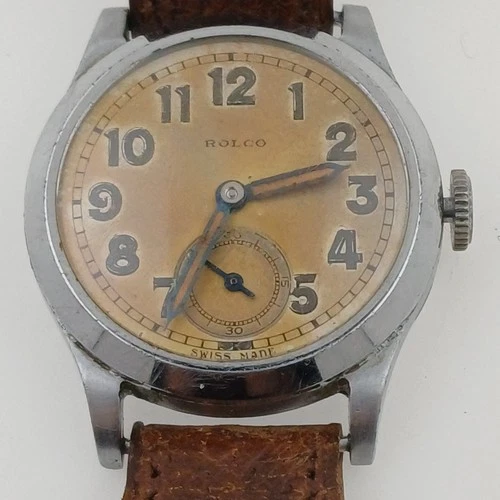 Rolex Rolco Mens Vintage Watch Circa 1930s Small Second Dial