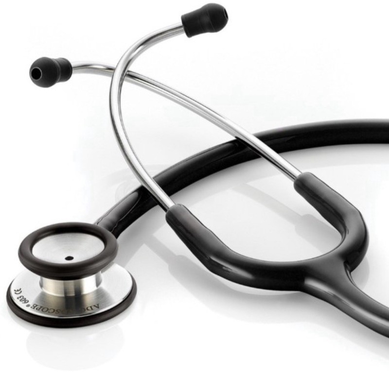 ADC Adscope 603 603BK Black Single Head Diaphragm Stethoscope w/ Eartips