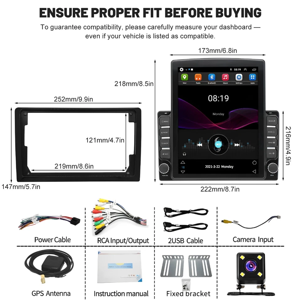 RÁDIO ESTÉREO AUTOMOTIVO 9,7" ANDROID 15 para Mercury Mountaineer 1997-2001 APPLE CARPLAY - Imagem 4 de 4