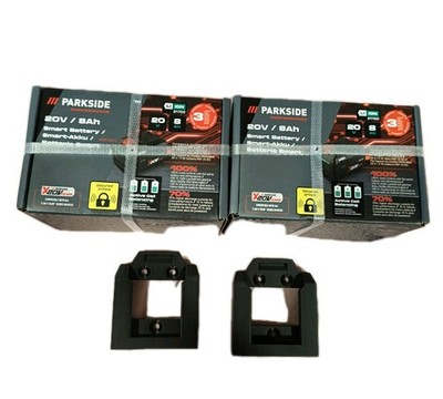 2x PARKSIDE PERFORMANCE  20V 8AH Smart Akku PAPP 208 A1 + WANDHALTERUNG 