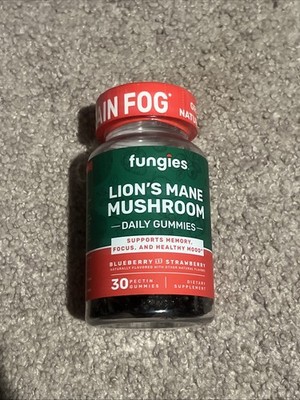 Fungies Lion's Mane Mushroom (60ct) Blueberry Strawberry BRAIN Gummies Exp 2027