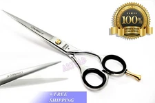 GERMAN PROFESSIONAL BARBER SCISSORS SHEARS WITH POLISHED FINISH SIZE 6"