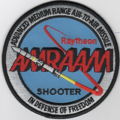 4'' USAF AIR FORCE AIM-120 AMRAAM SHOOTER  DEFENSE OF FREEDOM EMBROIDERED PATCH