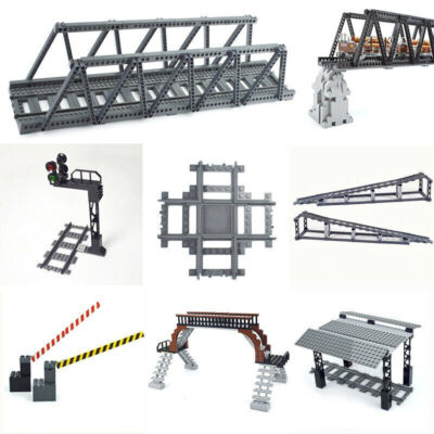 30 Sets-Station Tracks Railway Buffer for Lego Kit Train Building Blocks Sets