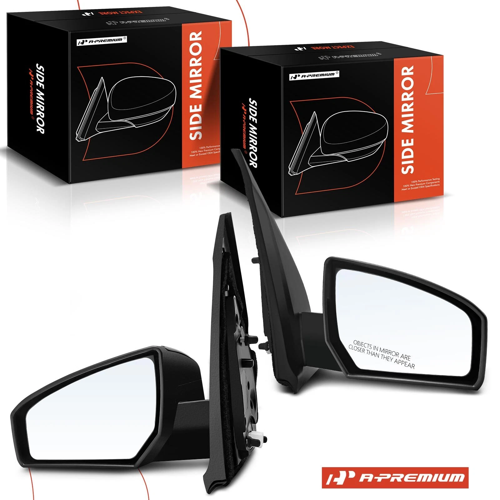 A-Premium Pair Power Adjust Mirror 8 Holes+3 Pins for Nissan Sentra 2007-2012