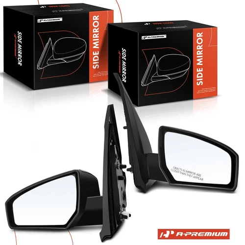 A-Premium 2x LH & RH Side Black Power Mirror for Nissan Sentra 2007-2012 Sedan