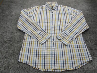 Sportscraft Shirt Medium Long Sleeve Regular Fit Button Down Collar Check