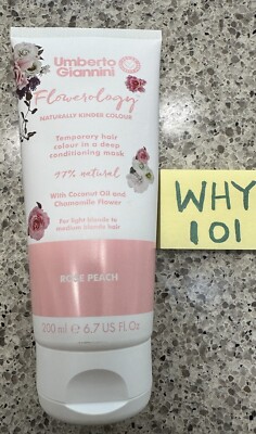 Umberto Giannini Flowerology Color Deep Conditioner ROSE PEACH 6.7oz/200mL FULL