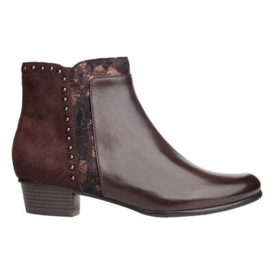 Regarde Le Ciel Stefany-386 Ladies Brown Leather Side Zip Ankle