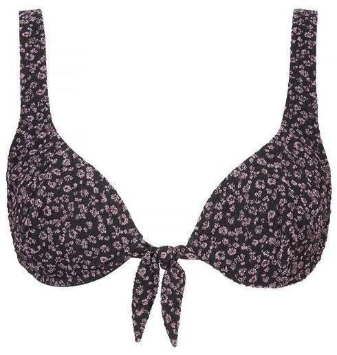 Top de bikini ANTIBES 285683 para mujer con flores negras y rosas, talla mediana Foto 2 de 2