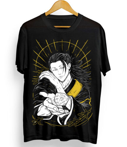 Suguru Geto T-shirt Jujutsu Kaisen camicia Getou jjk anime camicia nera tutte le taglie - Foto 2 di 3