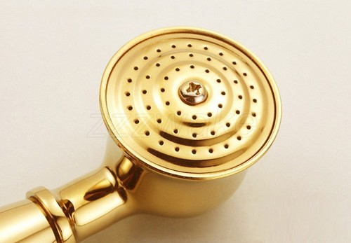 Gold Color Brass Telephone Style Hand Held Bathroom Water-saving Shower Head - Picture 4 of 4