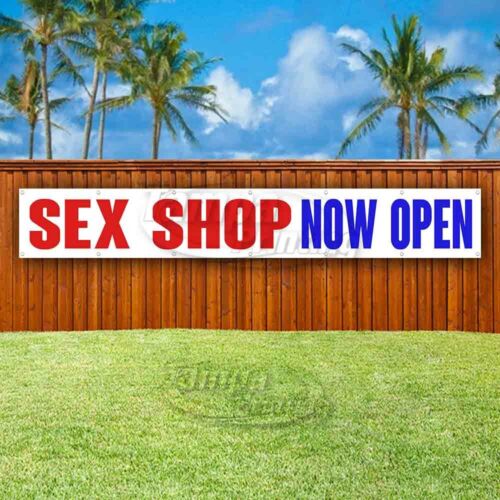 SEX SHOP NOW OPEN Advertising Vinyl Banner Flag Sign LARGE HUGE XXL SIZE - Picture 1 of 6